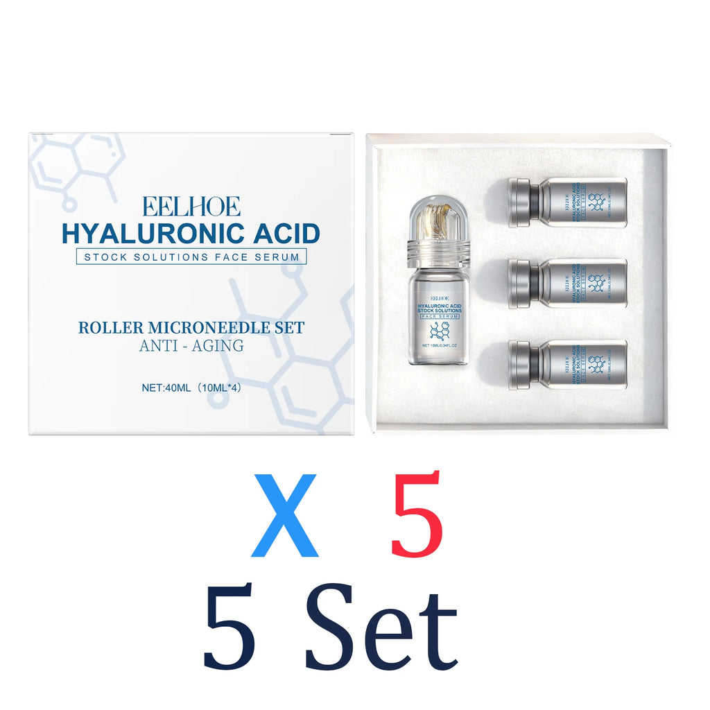 Niacinamide Microneedle Serum Kit – 0.25mm Face Roller & Moisturizing Serum Set