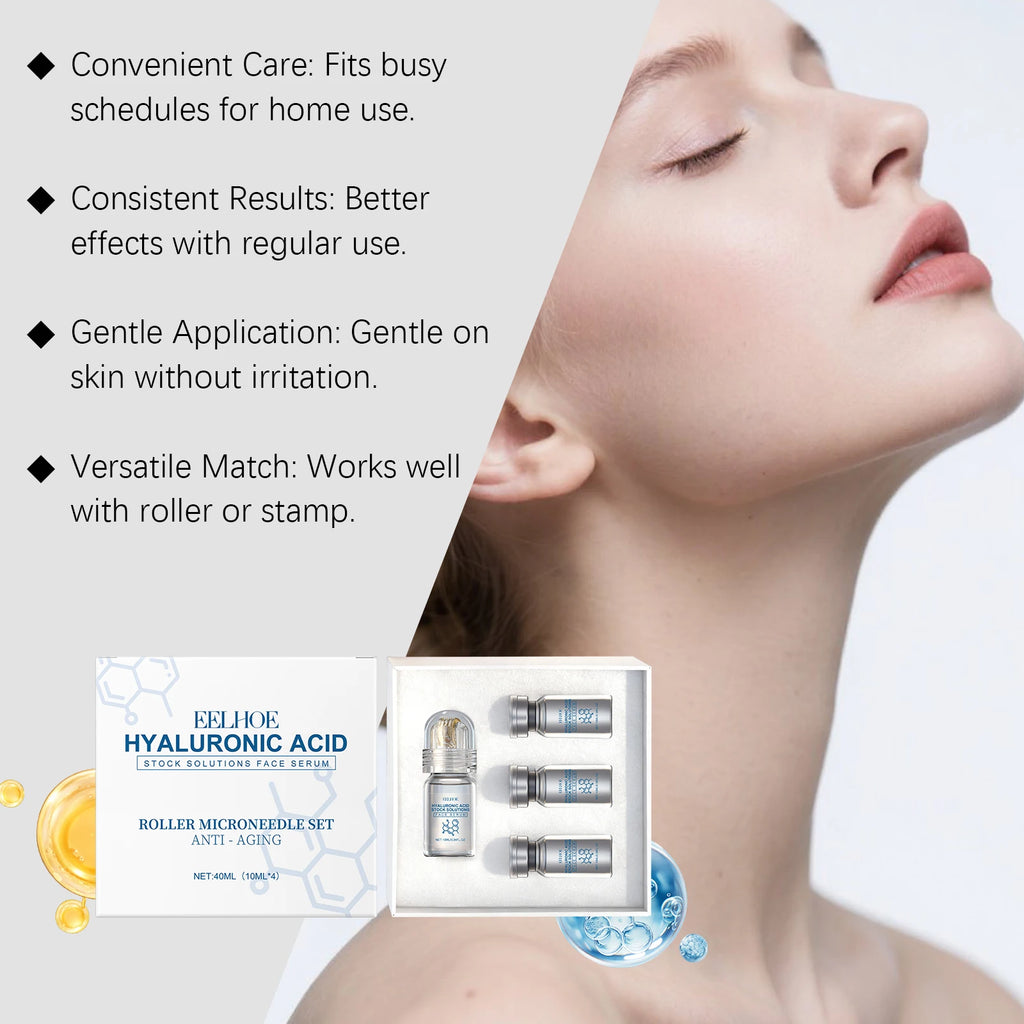 Niacinamide Microneedle Serum Kit – 0.25mm Face Roller & Moisturizing Serum Set