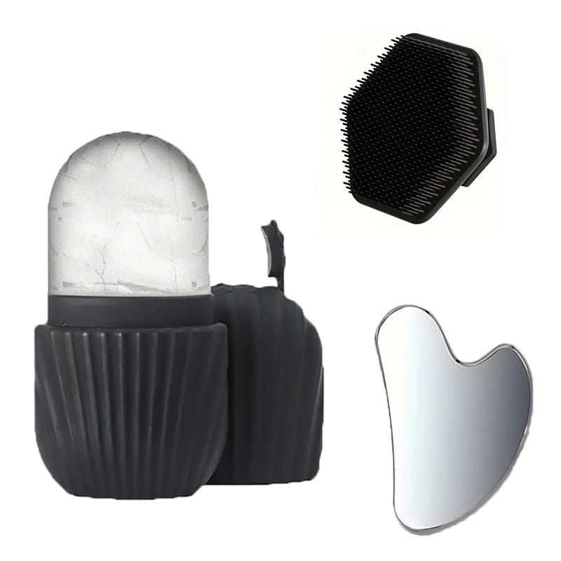 Ice Face Roller & Gua Sha Set – Facial Lifting & Contouring Tool