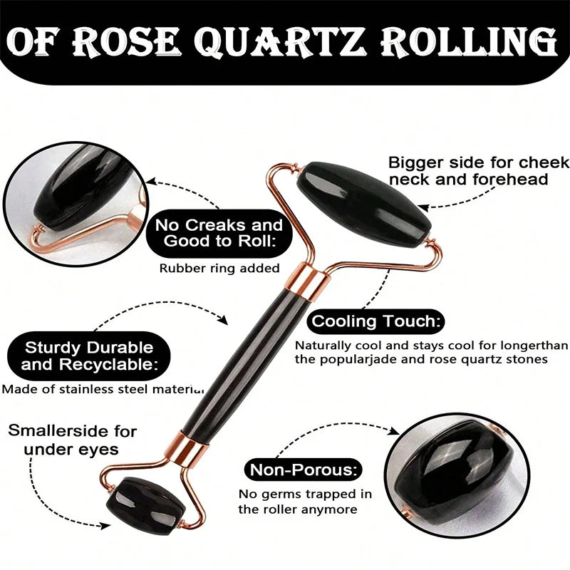 Ice Face Roller & Gua Sha Set – Facial Lifting & Contouring Tool