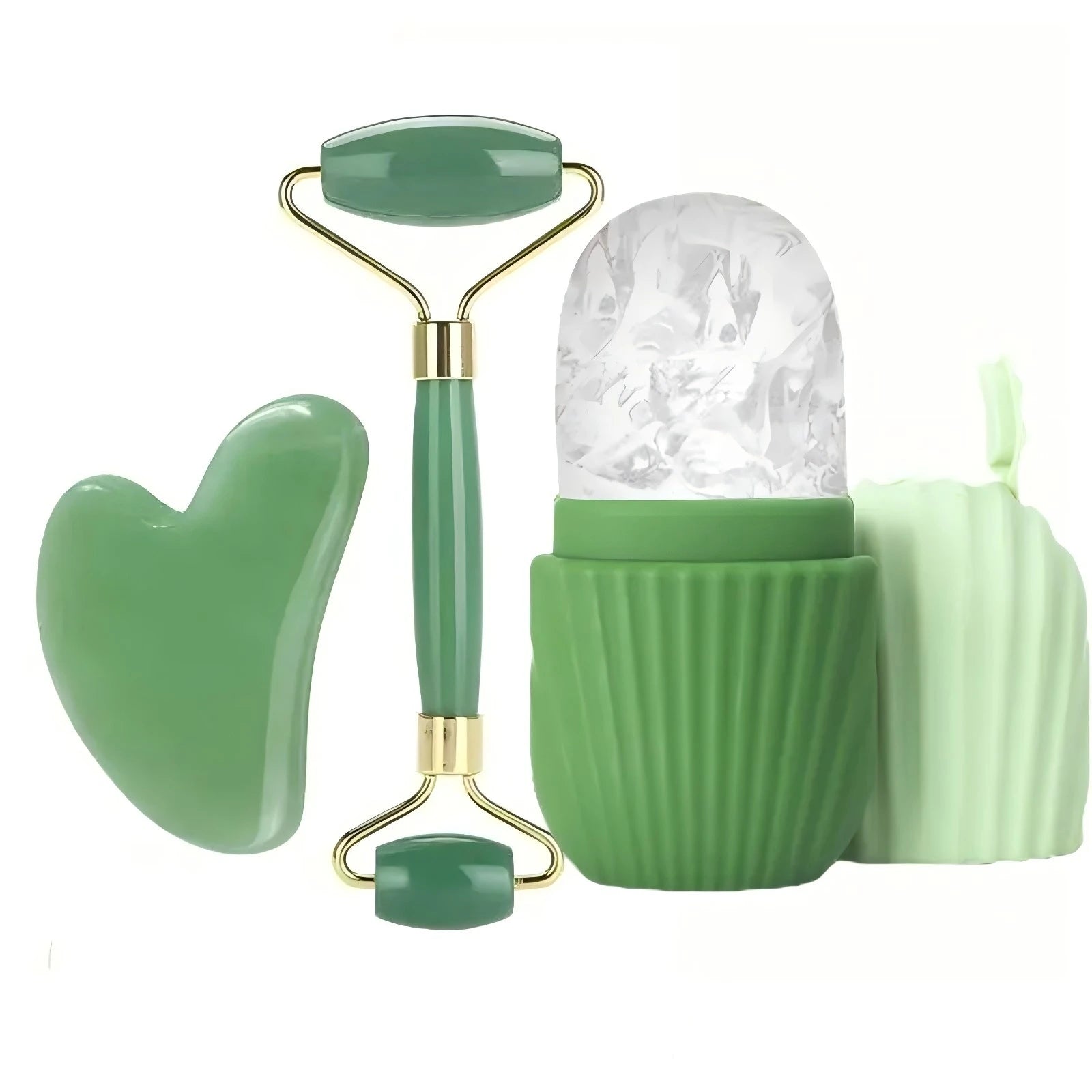 Ice Face Roller & Gua Sha Set – Facial Lifting & Contouring Tool