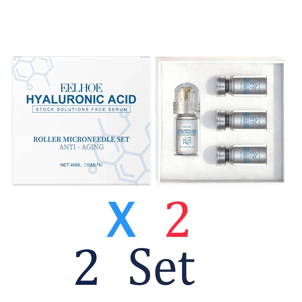 Niacinamide Microneedle Serum Kit – 0.25mm Face Roller & Moisturizing Serum Set