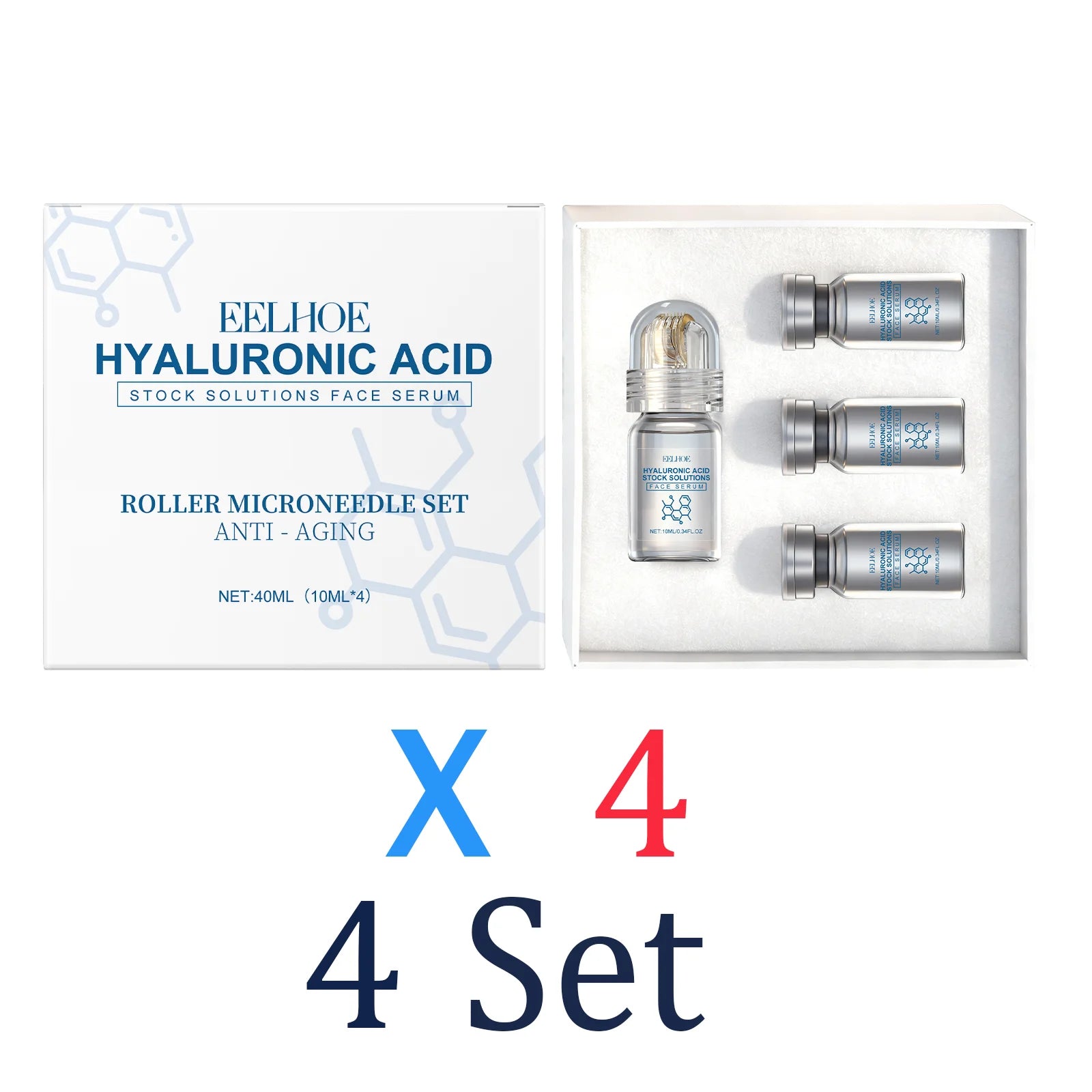 Niacinamide Microneedle Serum Kit – 0.25mm Face Roller & Moisturizing Serum Set