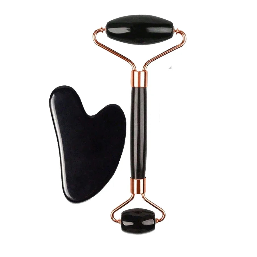 Ice Face Roller & Gua Sha Set – Facial Lifting & Contouring Tool