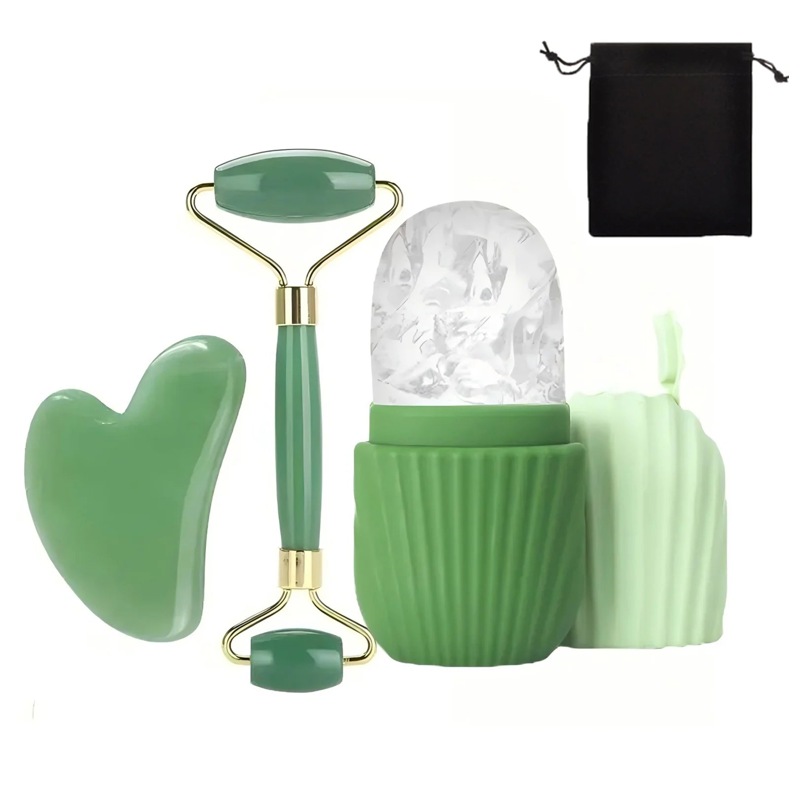 Ice Face Roller & Gua Sha Set – Facial Lifting & Contouring Tool